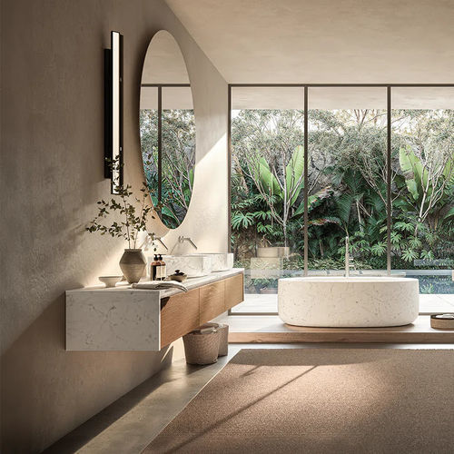 Modernes Badezimmer - FREE ZONE - Boffi - Holz / Marmor / Corian®
