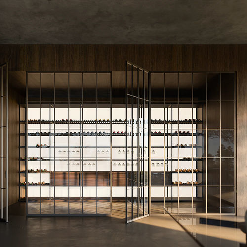 Service-Weinkühlschrank - Antibes - Boffi - freistehend / Holz / verglast