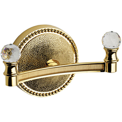 Klassischer Garderobenhaken - EE08 SW - IBB INDUSTRIE BONOMI - aus verchromtem Metall / Swarovski®-Kristall / doppelt