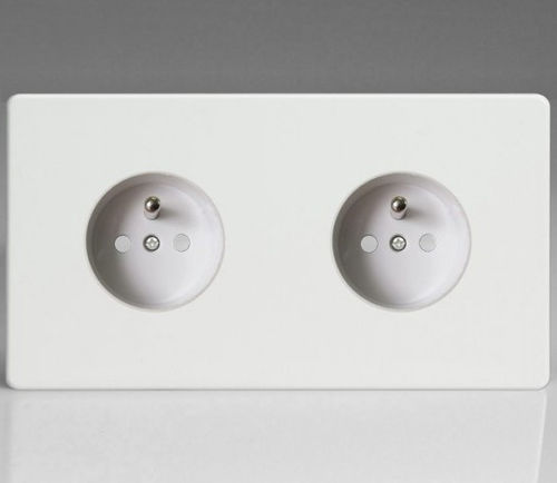 Doppelte Steckdose - BMT-PC2 - ALSO & CO - wandmontiert / Unterputz / Metall