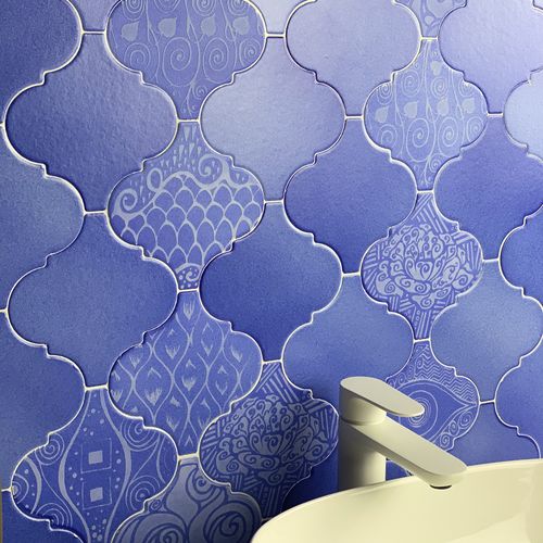 Fliesen / emaillierte Keramik - ARABESCO W315 KLIMT BIANCO - AcquarioDue - poliert / matt / für den Innenraum