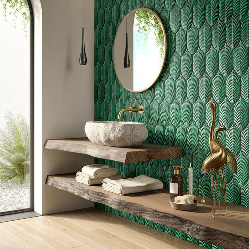 Keramikfliesen - CALATHEA A52 VERDE INGLESE - AcquarioDue - matt / Hochglanz / Relief