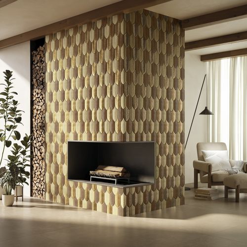 Keramikfliesen - CALATHEA A73 CARAMELLO- A48 MIELE - ORO LUCIDO - AcquarioDue - matt / Relief / für den Innenraum