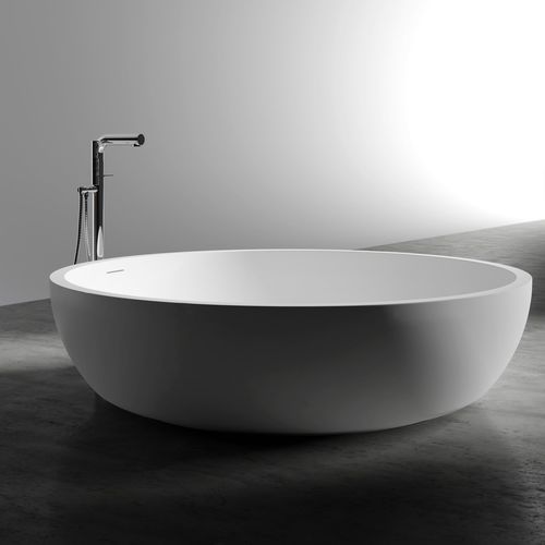 Runde Badewanne - GRANDE 1900 - Lusso Stone - freistehend / Verbundwerkstoff / Mineralguss