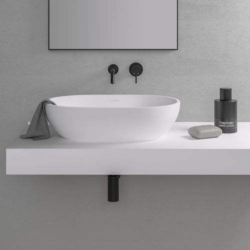 Aufsatzwaschbecken - PICASSO - Lusso Stone - Mineralguss / oval / modern