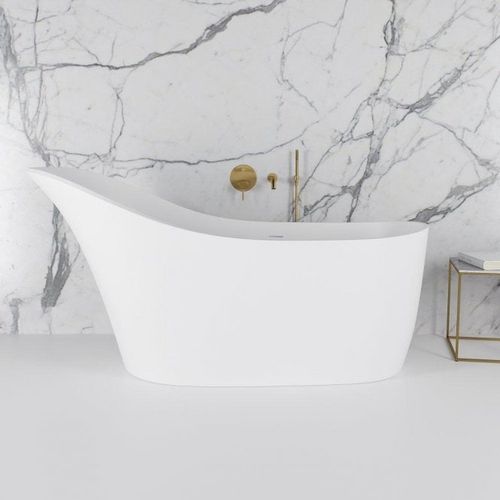 Ovale Badewanne - NAPOLI 1690 - Lusso Stone - freistehend / Verbundwerkstoff / Mineralguss