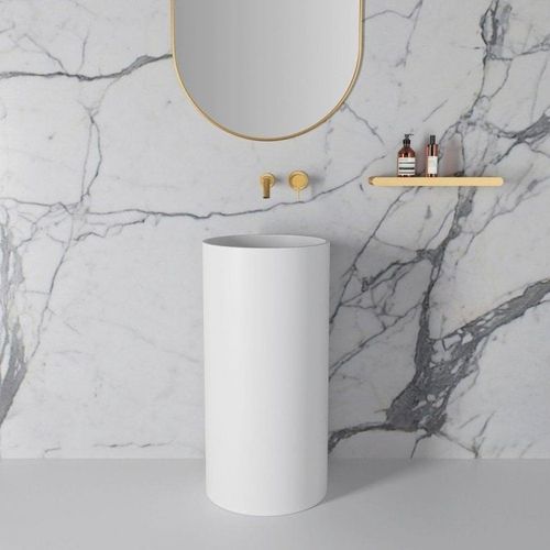 Bodenstehendes Waschbecken - ALINA - Lusso Stone - Mineralguss / rund / modern