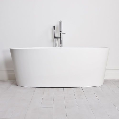 Ovale Badewanne - KURV 1600 - Lusso Stone - freistehend / Verbundwerkstoff / Mineralguss