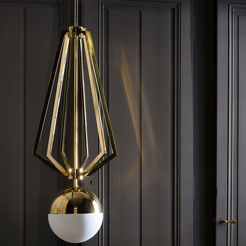 Hängelampe - CHANDELIER  10 - MAGIC CIRCUS EDITION - Messing / poliertes Messing / geblasenes Glas