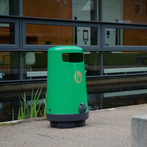Park-Abfallbehälter - TOPSY 2000™ - Glasdon Group Limited - Recyclingkunststoff / mit Deckel / modern