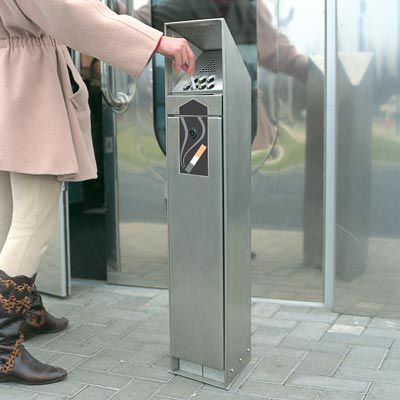 Sockel-Aschenbecher - ASHGUARD™ - Glasdon Group Limited - Edelstahl / für Außenbereich / für öffentliche Bereiche