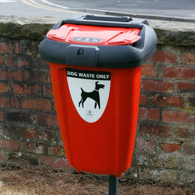 Park-Abfallbehälter - RETRIEVER 50™  - Glasdon Group Limited - wandmontiert / Recyclingkunststoff / mit Deckel