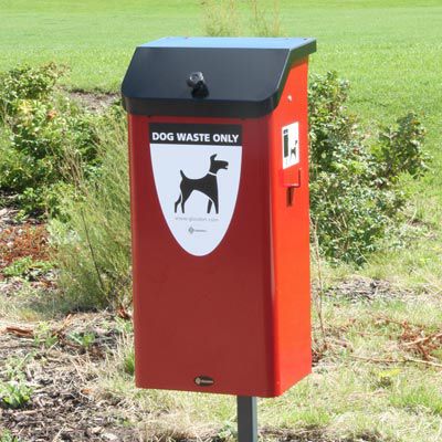 Park-Abfallbehälter - FIDO 50™ - Glasdon Group Limited - Stahl / mit Deckel / modern