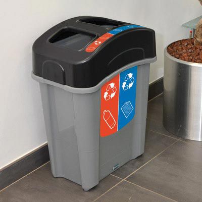 Park-Abfallbehälter - ECO NEXUS® DUO 60 - Glasdon Group Limited - System / Recyclingkunststoff / modern