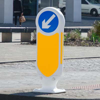 Sicherheits-Sperrpfosten - SIGNMASTER™ ULTRA REBOUND BOLLARD - Glasdon Group Limited - abnehmbar / Kunststoff / beleuchtet