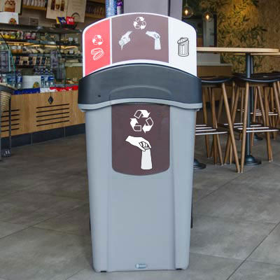 Park-Abfallbehälter - ECO NEXUS&reg; CUP RECYCLING STATION - Glasdon Group Limited - System / Recyclingkunststoff / mit Deckel