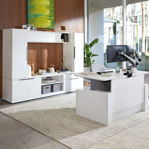 Chefschreibtisch - CB-EXECCLCTNWT - VARIDESK - bodenstehend / modern / Laminat