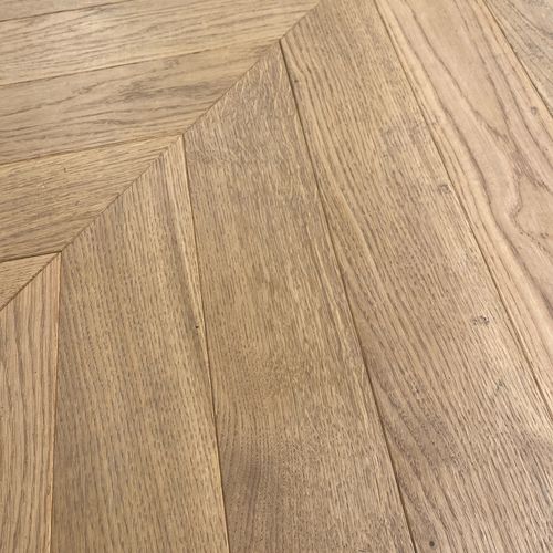Mehrschichtparkett - CHEVRONS - The Oak Factory - Herringbone / geölt / verklebt