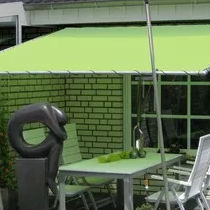 Vordach für Terrasse - LECO - Metall / Tuch / schräg