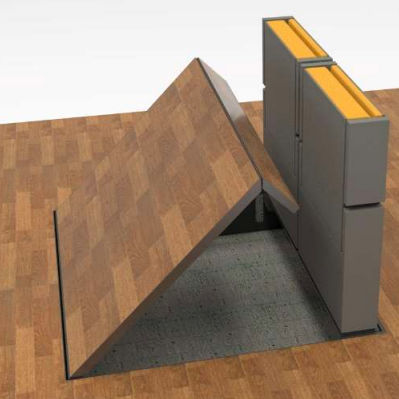 Moderner Hörsaalstuhl - MONOFOLD - Hamari - für den Innenraum / Holz / Metall