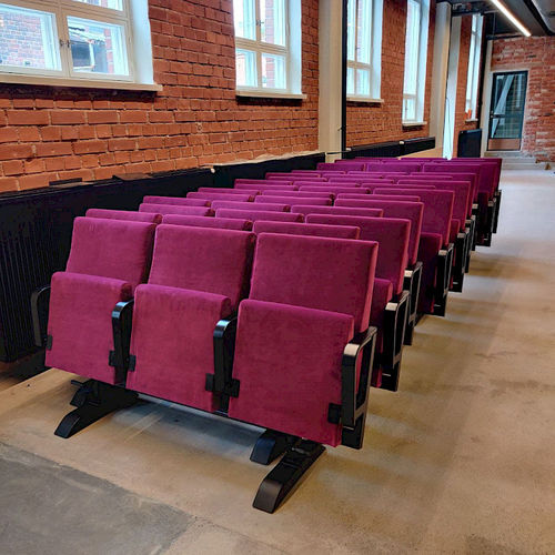 Moderner Auditoriumsessel - PRIMOVE - Hamari - Stoff / Schaumstoff / Holz