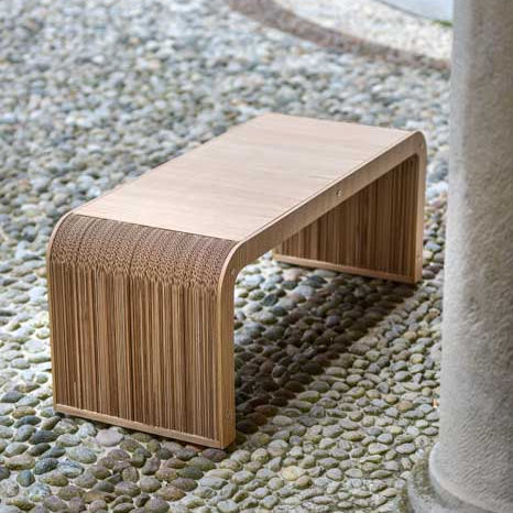 Bank / originelles Design - MORE - Lessmore - Holz / Karton / ohne Rückenlehne