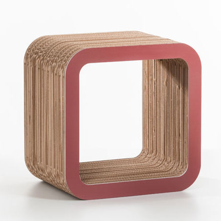 Modulregal - MORETTO MARSALA - Lessmore - originelles Design / Karton / rosa