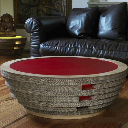 Couchtisch / originelles Design - TAPPO-XL - Lessmore - Bambus / Karton / Gestell aus Bambus