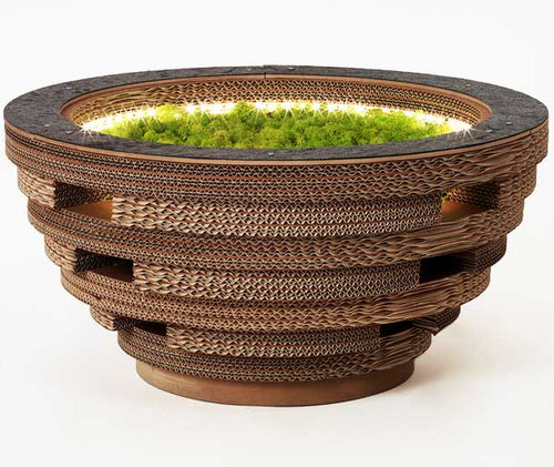 Couchtisch / originelles Design - TAPPO  - Lessmore - Karton / Gestell aus Karton / rund