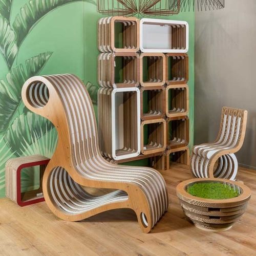 Sonnenliege / originelles Design - X2 - Lessmore - Holz / Holz / Karton