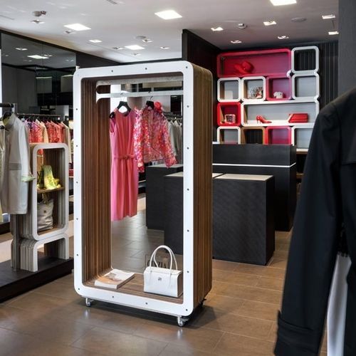 Kleiderständer / originelles Design - MORE STENDER - Lessmore - Karton / mit Rollen / für professionellen Einsatz