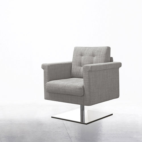 Moderner Sessel - TILADY  - Felis s.r.l. unipersonale - Stoff / aus verchromtem Metall / grau