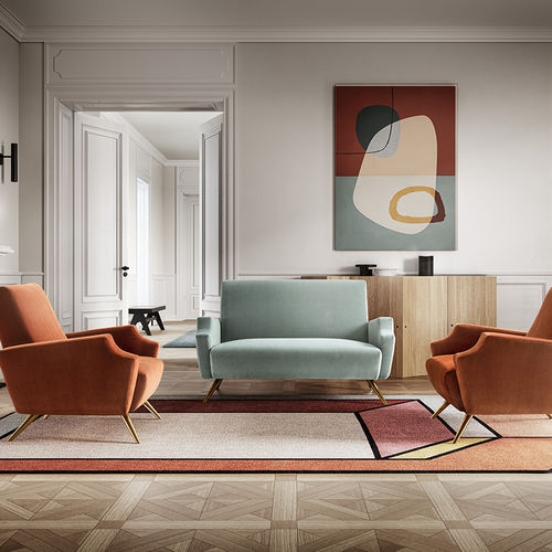 Modernes Sofa - LIZZIE - Felis s.r.l. unipersonale - Stoff / mit abnehmbarem Bezug / mit Armlehnen
