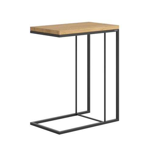 Beistelltisch / minimalistisches Design - FELIX - take me HOME. - Eiche / Holzfurnier / Stahl