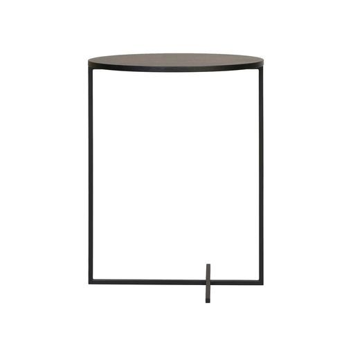 Beistelltisch / minimalistisches Design - INGO - take me HOME. - Eiche / Holzfurnier / Stahl