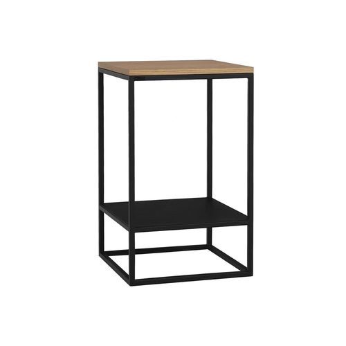 Nachttisch / minimalistisches Design - GOODNIGHT - take me HOME. - Eiche / pulverbeschichteter Stahl / Gestell aus pulverbeschichtetem Stahl