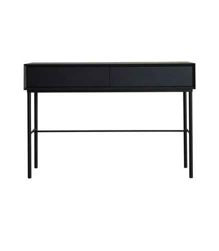 Konsolentisch / minimalistisches Design - AURORA - take me HOME. - thermolackierter Stahl / Natureiche / Gestell aus Metall