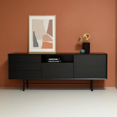 Fernsehmöbel / minimalistisches Design - AURORA NISKA - take me HOME. - mit verdeckter Verkabelung / mit Halterung für DVD-Player / mit 2 Türen