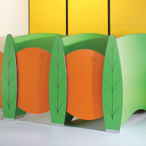 Edelstahl-Sanitärkabine - FRUTTI  - Washroom Washroom Limited - Laminat / für Toiletten / für Kindergarten