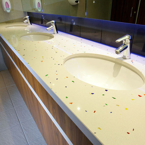 Quartzkomposit-Waschtischplatte - DOMUS - Washroom Washroom Limited - zur beruflichen Nutzung