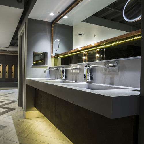 Quartzkomposit-Waschtischplatte - ZODIAQ - Washroom Washroom Limited - zur beruflichen Nutzung