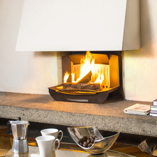 Holz-Kamineinsatz - M-500 - Finoptim - modern