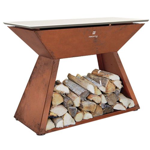 Plancha-Grill / für den Außenbereich - DESSERTE - Finoptim - Holz / bodenstehend
