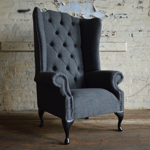 Chesterfield-Sessel - NUVO  - Abode Sofas - Wolle / Ohren / Hochlehner