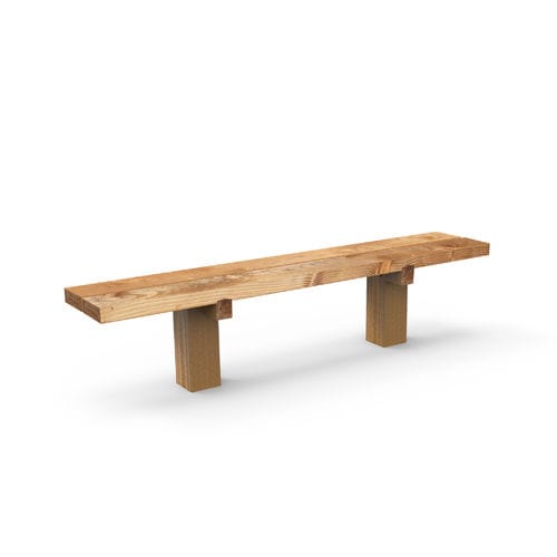 Moderne Bank für den öffentlichen Raum - NATURE CONFORT - CROSO FRANCE - Holz / ohne Rückenlehne / ohne Armlehnen