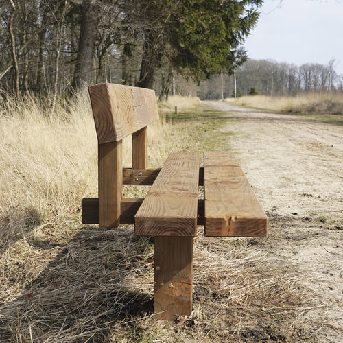 Moderne Bank für den öffentlichen Raum - NATURE CONFORT - CROSO FRANCE - Holz / mit Rückenlehne / ohne Armlehnen