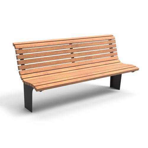 Moderne Bank für den öffentlichen Raum - NOTARIS - CROSO FRANCE - Holz / mit Rückenlehne / ohne Armlehnen