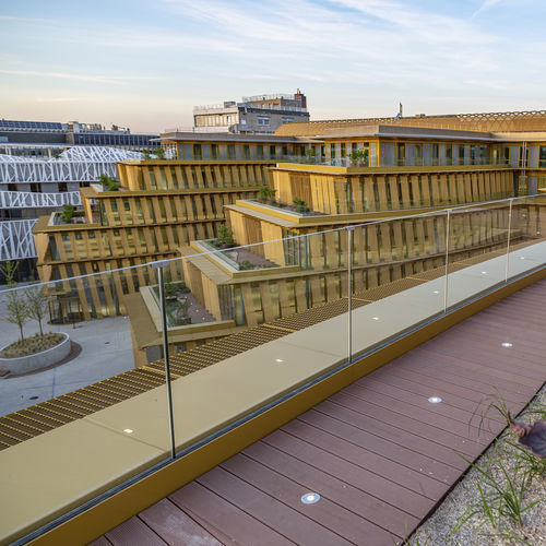 Glasplatten-Geländer - CROSILUX - CROSO FRANCE - Aluminium / für Außenbereich / für den Innenraum