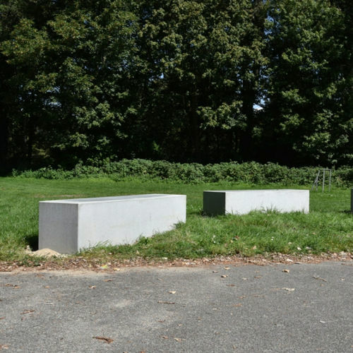 Moderne Bank für den öffentlichen Raum - GRID - Elément 2 - CROSO FRANCE - Beton / ohne Rückenlehne / ohne Armlehnen