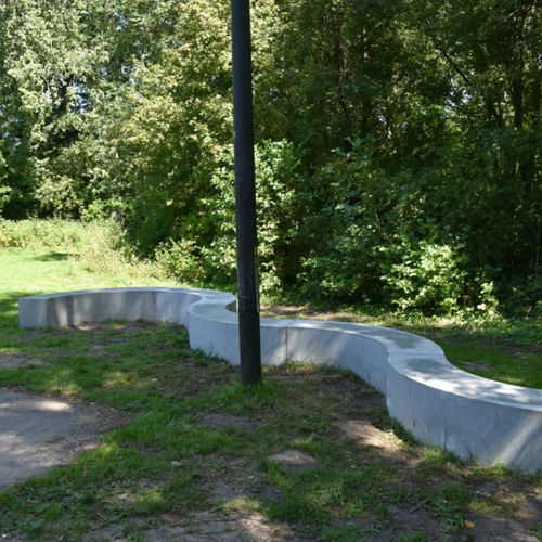 Moderne Bank für den öffentlichen Raum - GRID - Elément 4 - CROSO FRANCE - Beton / ohne Rückenlehne / ohne Armlehnen